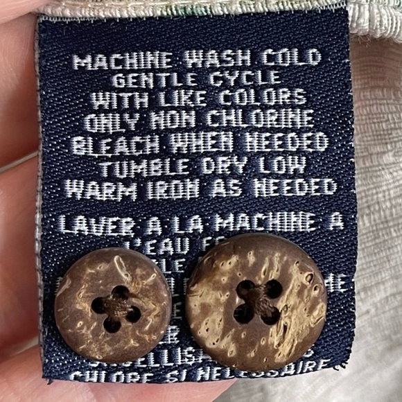 Havana Jack's Cafe Light Green Print Silk Hawaiian Shirt Size Medium - Picture 6 of 6